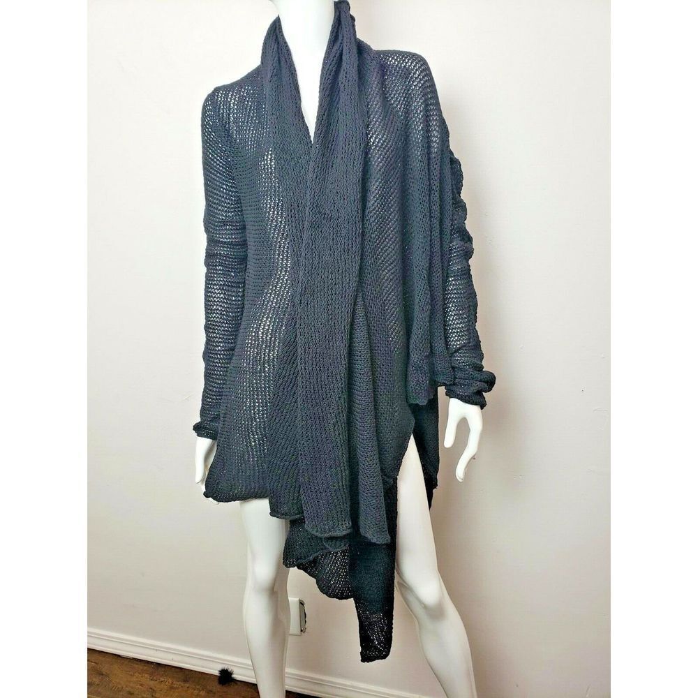WIDOW SUPER LONG CARDIGAN BLACK NEW WITH TAGS SIZE XTRA SMALL